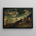 Landschaft mit Männern beim Holzsägen - Gillis Mostaert — gerahmtes Bild an der Wand