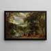 Moses Saved from the Waters - Gillis van Coninxloo — framed artwork on a wall