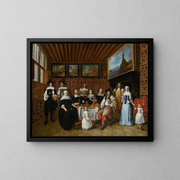 Ritratto di famiglia - Gillis van Tilborgh — quadro incorniciato alla parete