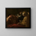 Joseph interpretiert die Träume im Palast des Pharao - Giovanni Antonio Burrini — gerahmtes Bild an der Wand