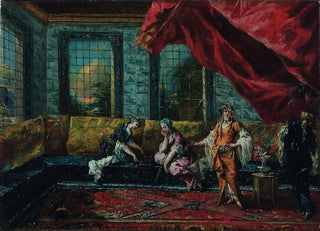 Giovanni Antonio Guardi - Two Odalisques Playing Mancala in the Harem.webp