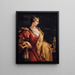 Noblesse, das eine Statue der Athene hält - Giovanni Antonio Pellegrini — gerahmtes Bild an der Wand