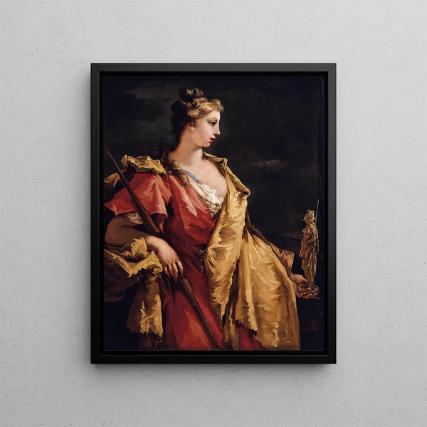Giovanni Antonio Pellegrini - Nobility Holding A Statue Of Athena.webp