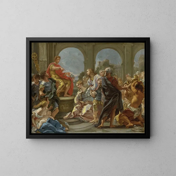 La Tempérance di Scipion - Giovanni Battista Gaulli — quadro incorniciato alla parete