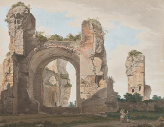 Giovanni Battista Lusieri - A view of the ruins of the Baths of Caracalla.webp