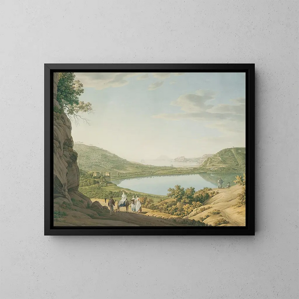 Lago di Averne - Giovanni Battista Lusieri — quadro incorniciato alla parete