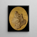 Figur eines allegorischen Frau mit einem Schild oder einem Spiegel - Giovanni Battista Tiepolo — gerahmtes Bild an der Wand