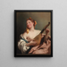 Frau mit Mandoline - Giovanni Battista Tiepolo — gerahmtes Bild an der Wand