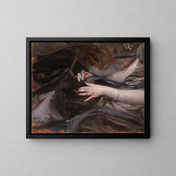 Frauen beim Nähen - Giovanni Boldini — gerahmtes Bild an der Wand