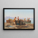 Pescatori nella baia di Napoli - Giovanni della Rocca — quadro incorniciato alla parete