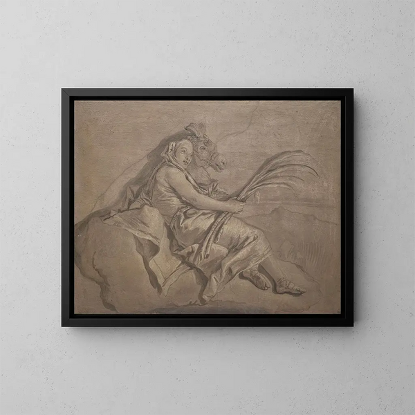 Allegorische Darstellung Asien - Giovanni Domenico Tiepolo — gerahmtes Bild an der Wand