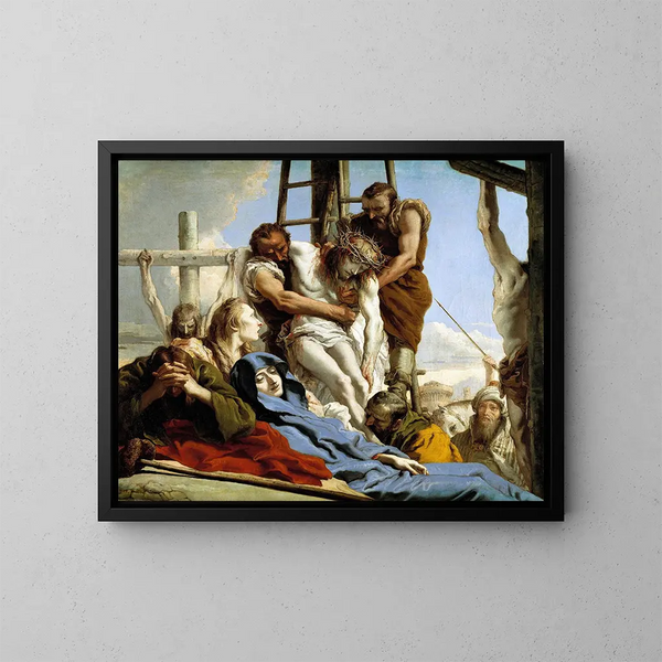 Der Kreuzabnahme - Giovanni Domenico Tiepolo — gerahmtes Bild an der Wand