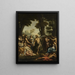 Saturno e le muse - Giovanni Francesco Romanelli — quadro incorniciato alla parete