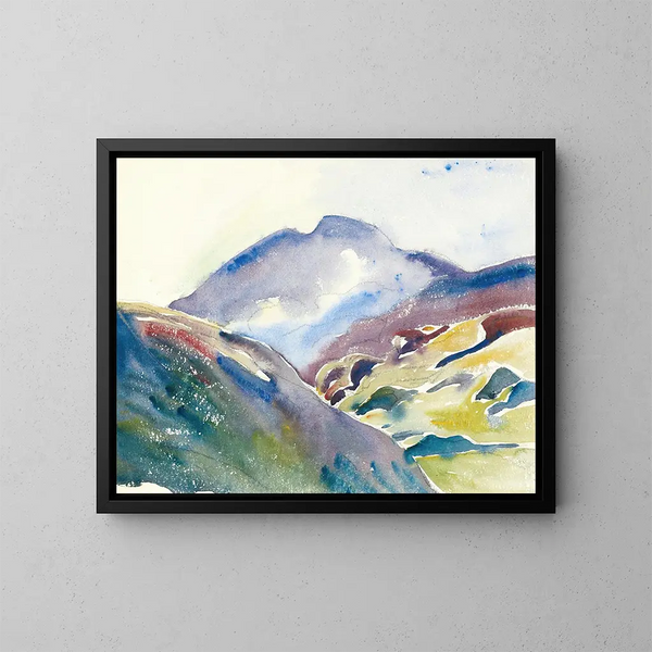 Paesaggio di alta montagna - Giovanni Giacometti — quadro incorniciato alla parete