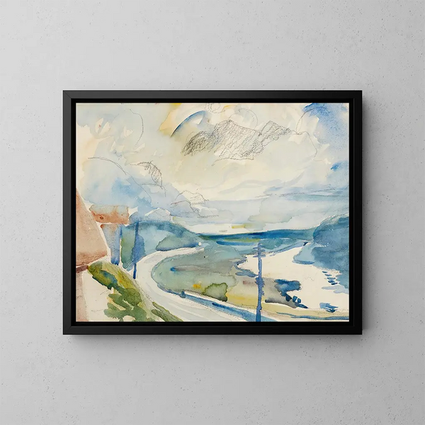 Mattina a Maloja - Giovanni Giacometti — quadro incorniciato alla parete