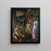 Die Auferstehung Lazares - Giovanni Girolamo Muziano — gerahmtes Bild an der Wand