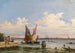 Panorama-Gemälde der Lagune mit der Insel Sant'Elena und dem Lido im Hintergrund - Giovanni Grubacs — Ansicht des Kunstwerks