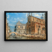 View of San Zanipolo with the Colleoni Equestrian - Giovanni Grubacs — framed artwork on a wall