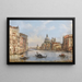 Grand Canal with view of Santa Maria della Salute - Giovanni Grubacs — framed artwork on a wall