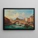 Venezia, il ponte di Rialto a Venezia - Giovanni Grubacs — quadro incorniciato alla parete