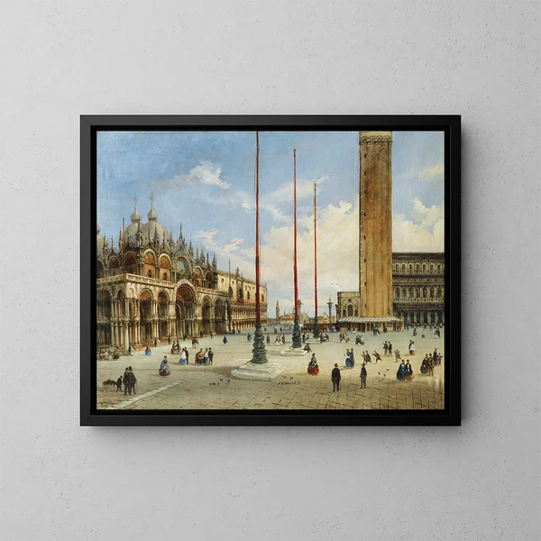 Vista di Venezia - Giovanni Grubacs — quadro incorniciato alla parete