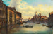 Venice painting, the Grand Canal with Santa Maria della Salute and Punta della Dogana in the distance - Giovanni Grubacs — artwork view
