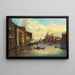 Venice painting, the Grand Canal with Santa Maria della Salute and Punta della Dogana in the distance - Giovanni Grubacs — framed artwork on a wall