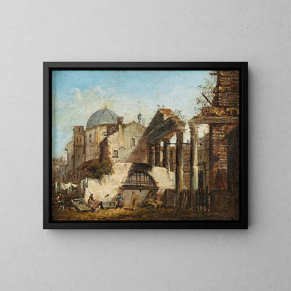 Le Forum Romain - Giovanni Migliara — quadro incorniciato alla parete