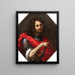 Portrait eines jungen Mannes in Samson - Giovanni Montini — gerahmtes Bild an der Wand