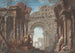 Caprice architektonisch mit einer monumentalen Bogen - Giovanni Niccolò Servandoni — Ansicht des Kunstwerks