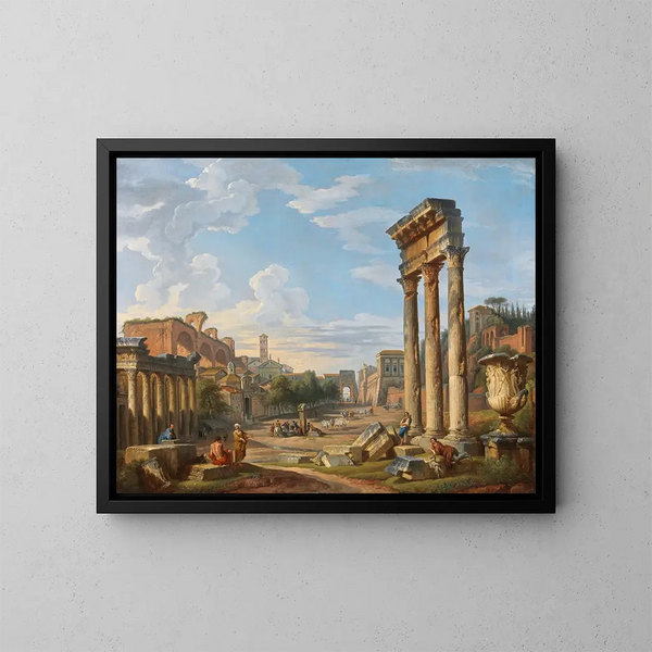Le Forum romano - Giovanni Paolo Panini — quadro incorniciato alla parete