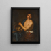 David mit dem Kopf Goliaths - Girolamo Forabosco — gerahmtes Bild an der Wand