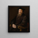 Portrait eines Gentlemans - Girolamo Mazzola Bedoli — gerahmtes Bild an der Wand