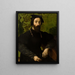 Portrait eines Musikers - Girolamo Mazzola Bedoli — gerahmtes Bild an der Wand