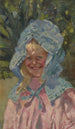 Mädchen mit Sonnenhut - Girolamo Nerli — Ansicht des Kunstwerks