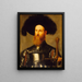 Ritratto di un uomo in armatura - Girolamo Romanino — quadro incorniciato alla parete