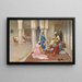 A game of backgammon in the afternoon - Giulio Rosati — framed artwork on a wall