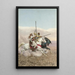 Two Arab Horsemen - Giulio Rosati — framed artwork on a wall