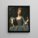 Portrait einer Dame in einem reich bestickten blauen Kleid - Giuseppe Baldrighi — gerahmtes Bild an der Wand