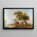 Ein idyllisches Flusslandschaft - Giuseppe Bernardino Bison — gerahmtes Bild an der Wand