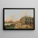 Le Môle by the Marciana Library facing the entrance of the Grand Canal Venice - Giuseppe Bernardino Bison — framed artwork on a wall