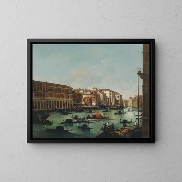 Venedig, der Große Kanal mit neuen Gebäuden - Giuseppe Bernardino Bison — gerahmtes Bild an der Wand