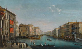 Giuseppe Bernardino Bison - Venice A View Of The Grand Canal From The Palazzo Balbi Looking Toward The Rialto Bridge With A Regata.webp