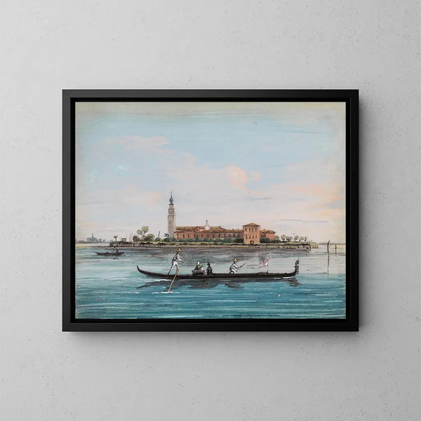 Ansicht von Venedig vom San Lazzaro degli Armeni - Giuseppe Bernardino Bison — gerahmtes Bild an der Wand