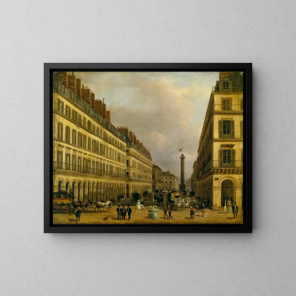 La rue de Castiglione - Giuseppe Canella — quadro incorniciato alla parete