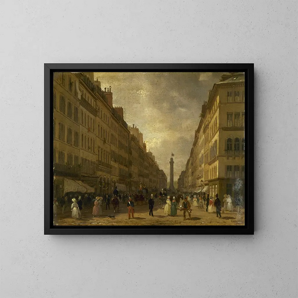 La rue de la Paix - Giuseppe Canella — quadro incorniciato alla parete