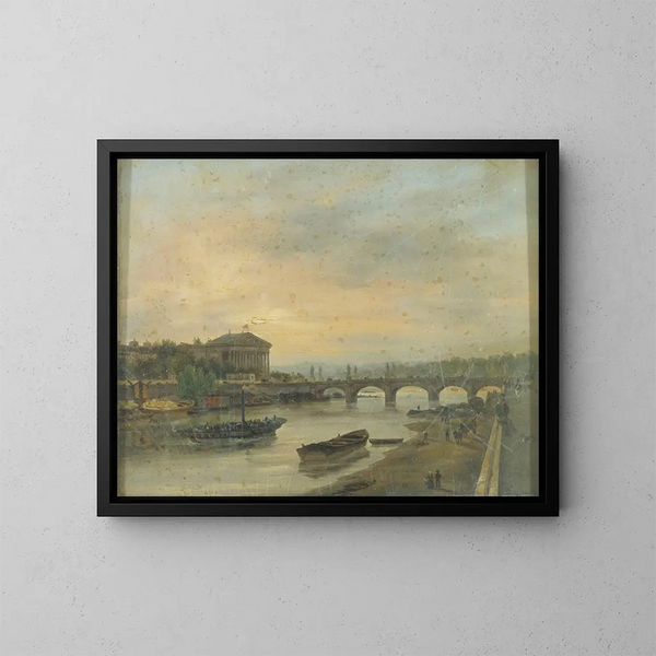Le Palais Bourbon et le pont Louis XVI, pont de la Concorde - Giuseppe Canella — quadro incorniciato alla parete