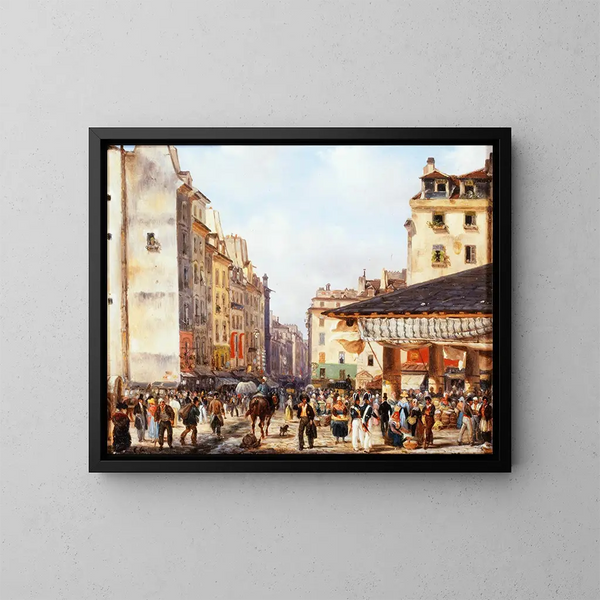 Les Halles - Giuseppe Canella — quadro incorniciato alla parete