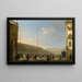 Venice painting, view of Piazza San Marco from Piazzetta dei Leoncini - Giuseppe Canella — framed artwork on a wall