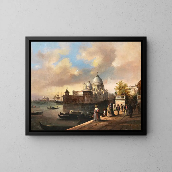 Entrée de Venise aux Giardini Reali - Giuseppe Canella — quadro incorniciato alla parete